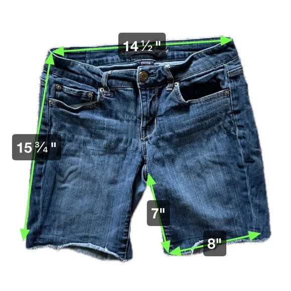 Women’s American Eagle rough hem blue jean shorts, size 10, 5 pockets denim - Picture 6 of 6
